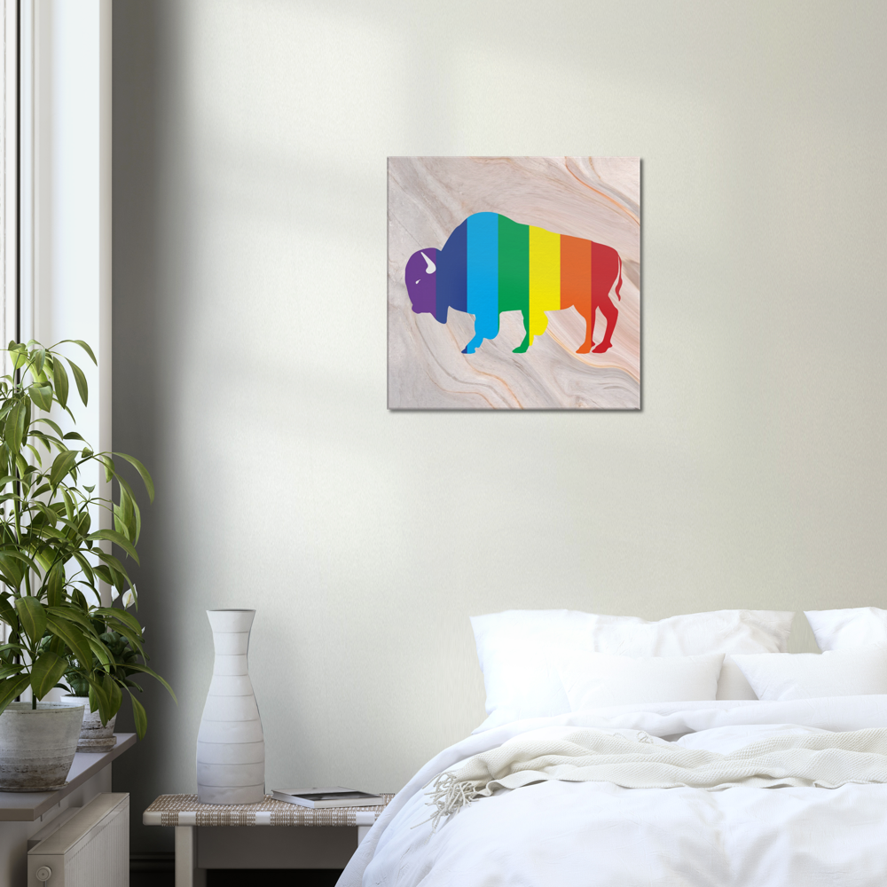 Classic Rainbow Buffalo Canvas - PEACH – Sioux Falls Pride