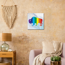 Load image into Gallery viewer, Classic Rainbow Buffalo Canvas - BLUE
