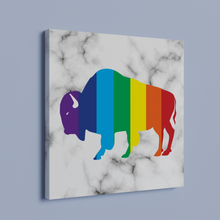 Load image into Gallery viewer, Classic Rainbow Buffalo Canvas - WHITE