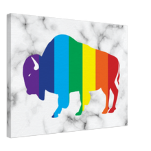 Load image into Gallery viewer, Classic Rainbow Buffalo Canvas - WHITE