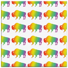 Load image into Gallery viewer, Tiled Red Gradient Bison Canvas
