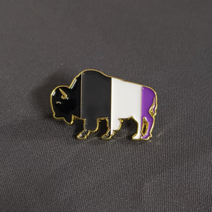Asexual Buffalo Pin