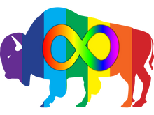 Load image into Gallery viewer, Autistic Pride Buffalo Sticker
