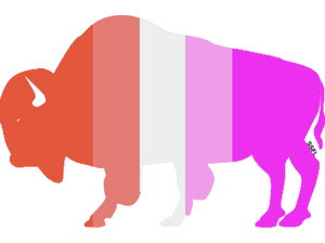 Lesbian Buffalo Sticker
