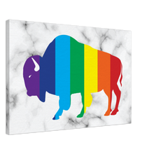 Load image into Gallery viewer, Classic Rainbow Buffalo Canvas - WHITE
