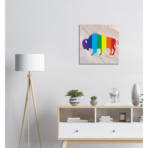 Classic Rainbow Buffalo Canvas - PEACH