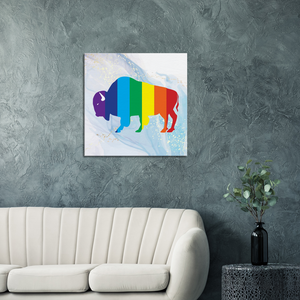 Classic Rainbow Buffalo Canvas - BLUE