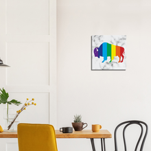 Load image into Gallery viewer, Classic Rainbow Buffalo Canvas - WHITE
