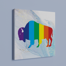 Load image into Gallery viewer, Classic Rainbow Buffalo Canvas - BLUE
