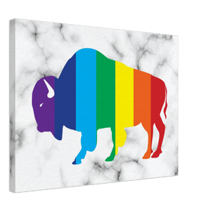 Classic Rainbow Buffalo Canvas - WHITE