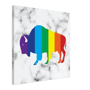Classic Rainbow Buffalo Canvas - WHITE